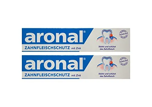 2x aronal Zahnpasta 75ml Zahnfleischschutz mit Zink PZN: 9431782 elmex Forschung
