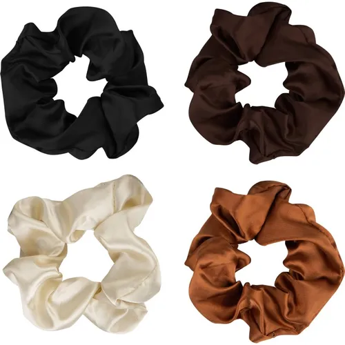 Brushworks Satin Scrunchies Natural Haargummis