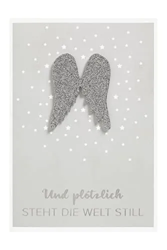 Perleberg Trauerkarte - Lifestyle-Collection - Trauerkarten mit Umschlag - Liebevolle Beileidskarten mit Umschlag - Danksagungskarten Trauer - hochwertige Karten zur Trauer in 11,6 x 16,6 cm