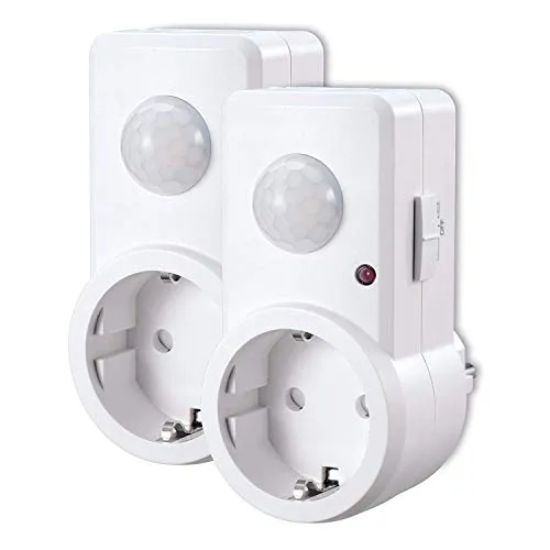 conecto Infrarot Bewegungsmelder für Steckdose, 120° Bewegungserkennung