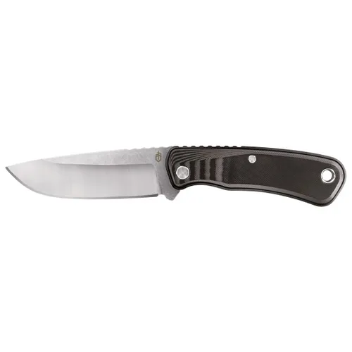 Gerber Survival-Messer Downwind Fixed DP - Jagdmesser mit scharfer 10,8 cm Drop-Point-Klinge, ideal für Camping und Wandern. Rutschfester Griff aus Micarta sorgt für sicheren Halt, auch bei Nässe.