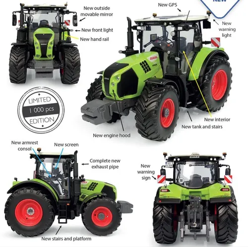 UNIVERSAL HOBBIES CLAAS Arion 530 - Limitierte Auflage - Landwirtschaftsfahrzeug im Maßstab 1/32, aus Metall und Kunststoff, ideal für Sammler und Landwirtschafts-Enthusiasten, limitiert auf 1000 Stück.