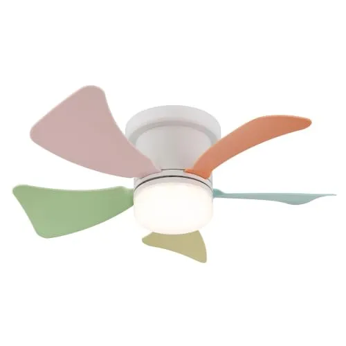 LED Deckenventilator Schwarz mit Fernbedienung und Tageslichtlampe