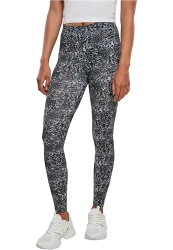 Urban Classics Ladies AOP Leggings Black/White M