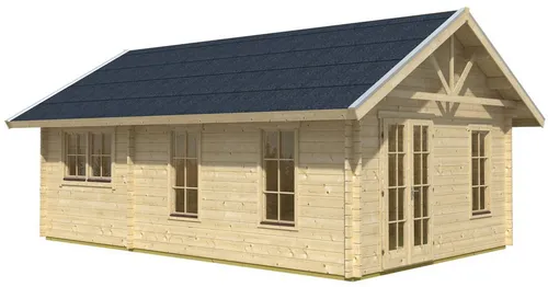 Blockbohlenhaus SKAN HOLZ Bern 4 mit Fußboden von SKAN HOLZ