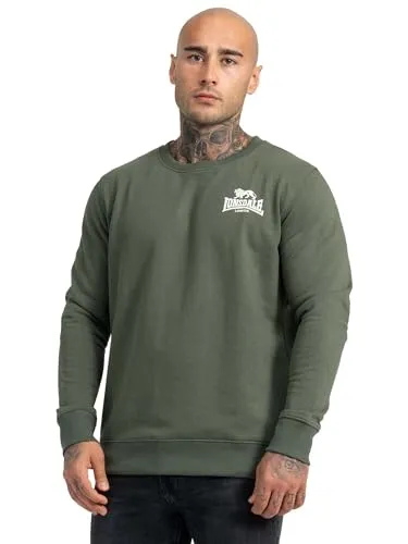 Lonsdale Herren Rundhals Sweatshirt LONGRIDGE - Stylisches Sweatshirt für Herren in schmaler Passform, ideal für lässige Outfits. Hergestellt aus hochwertiger Baumwolle und Polyester mit einem einzigartigen, erhabenen Druck.