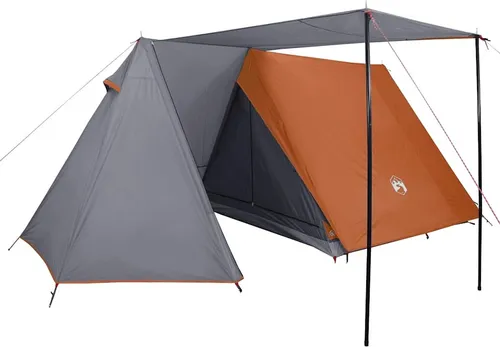 vidaXL Campingzelt für 3 Personen in Grau und Orange