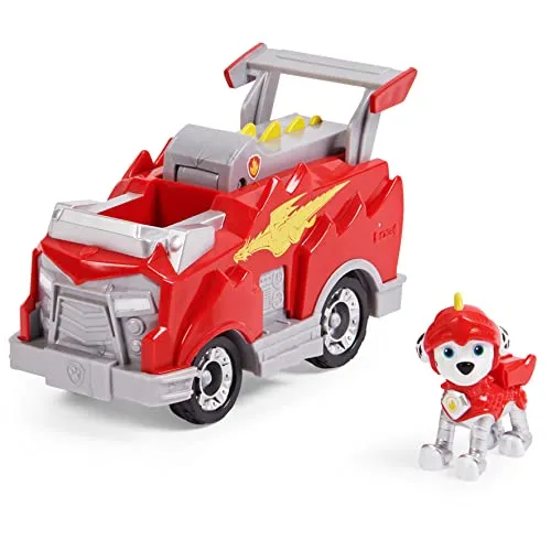 PAW Patrol, Rescue Knights Basis Fahrzeug Spielzeugauto von Marshall mit Welpenfigur, Spielzeug geeignet für Kinder ab 3 Jahren