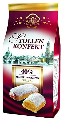 Elbflorenz Stollenkonfekt mit 40% Mandel-Marzipan-Füllung lose im Beutel verpackt Sortenrein, 350 g