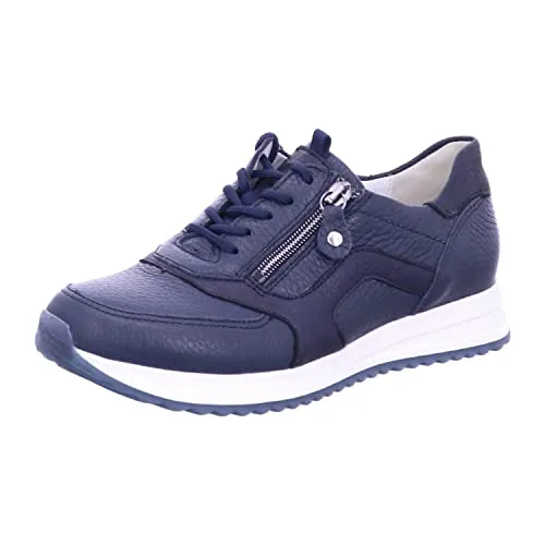 Waldlaeufer Hirsch Bronx Größe 37.5 EU Blau (Notte) - Damen-Sneaker mit Lederdecksohle und H-Weite für optimalen Tragekomfort, ideal für Freizeitaktivitäten.