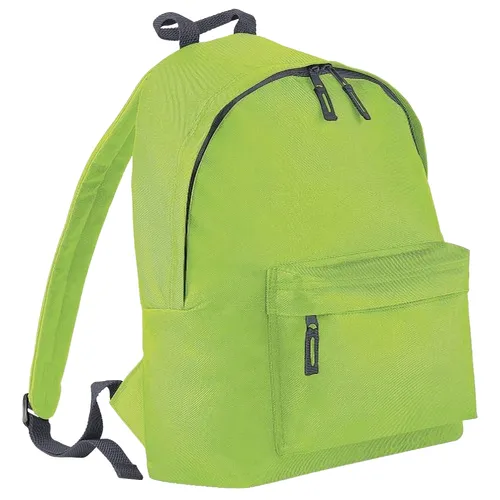 BagBase BG125J | Junior Fashion Kinder Rucksack | 28 x 38 x 19 cm - Farbe: Lime Green/Graphite Grey - Größe: 28 x 38 x 19 cm