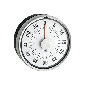 TFA Dostmann Analoger Timer Puck - Eieruhr für präzises Kochen - Küchenwaage und Eieruhr in einem, ideal für perfekte Garzeiten und einfaches Timing in der Küche.