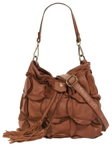 Samantha Look Handtasche Echt Leder Damen | Vintage Schultertasche Made in Italy - Damen-Schultertaschen mit praktischem Smartphonefach und hochwertiger Verarbeitung aus 100% Rindleder, ideal für Alltag und Büro.