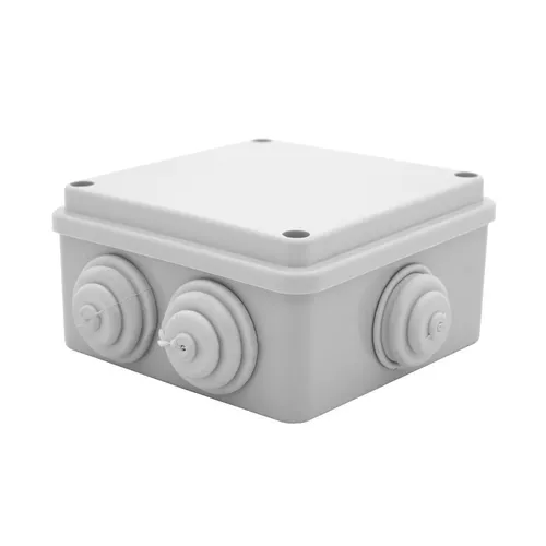 Abzweigdose 100 x 100 x 55 mm IP54 Verteilerdose mit Stufennippeln Abzweigkasten