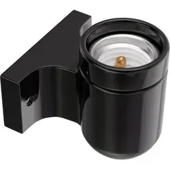 ledscom.de Wandleuchte FEL, Porzellan, schwarz glänzend, eckig, 1x E27 max. 300W