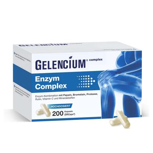 Gelencium Enzym Complex Hochdosiert mit Bromelain 200 St - Arzneimittel für eine optimale Verdauung, hochdosiert mit Bromelain zur Unterstützung der Enzymfunktion, rezeptfrei erhältlich.