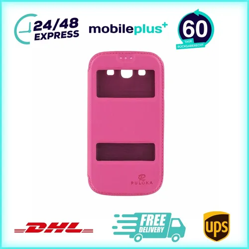 Original Flip Hülle für Samsung Galaxy S3 Pink Handy Tasche Schutz Case