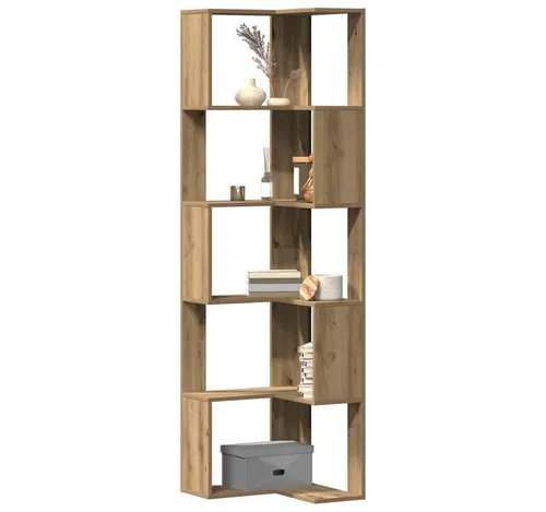 furnicato Bücherregal Eck-50 x 50 x 179 cm in Artisan-Eiche, 1-tlg.
