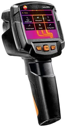 Testo Wärmebildkamera 0560 8651 - App-fähig mit 160x120 Pixel - Wärmebildkamera für präzise Temperaturmessungen von -20°C bis 280°C. Mit SuperResolution-Technologie für verbesserte Bildqualität und 3,5 Zoll Farb-Touch-Display.