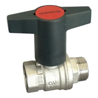 Oventrop Knebelgriff-Kugelhahn Optibal PN 16 Messing DN 10, 3/8