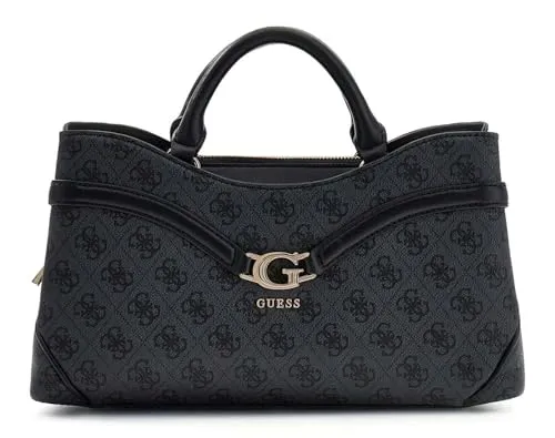 GUESS Dea Girlfriend Satchel Handtasche in Dunkelgrau - Modische Handtasche für Damen im Freizeitlook, verstellbarer Trageriemen und stilvolles Logo-Design. Ideal für jeden Anlass und aus hochwertigem Polyurethan gefertigt.