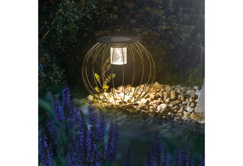 esotec Solarleuchte Sorrent 36 cm - Mediterranes Gartenlicht - Gartenleuchten mit IP44, wetterfest und anpassbare Lichtmodi für stimmungsvolle Akzente im Freien. Genießen Sie mediterranes Flair und zauberhafte Lichtspiele in Ihrem Garten.