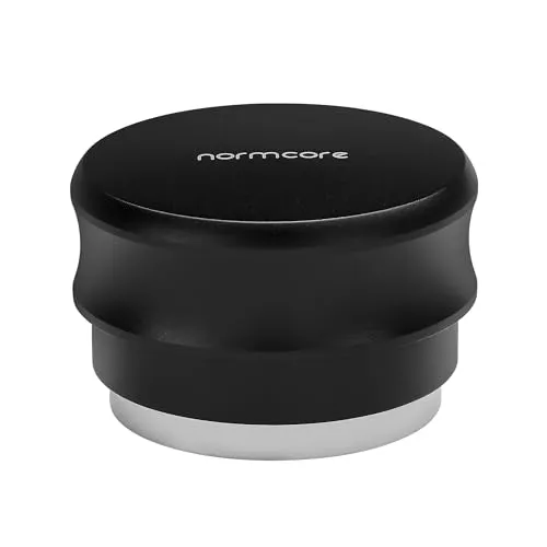 Normcore 51 mm Kaffeestampfer, Espresso-Palmenstampfer, integrierte 13,6 kg Feder mit flachem Boden aus Edelstahl, Barista-Espressopresse, kompatibel mit 51 mm Delonghi Dedica und La Specialista