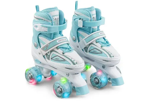 Apollo LED Rollschuhe X-Pro - Größenverstellbar für Mädchen und Jungen - Inliner für Freizeit-Rollschuhlaufen, größenverstellbar von 31-42, ideal für Einsteiger und Fortgeschrittene mit ABEC-7 Kugellagern und sicherem Bremssystem.