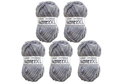 myboshi Samt XL - Kuscheliges Chenillegarn für kreative Projekte - Häkel- & Strickgarn: Extra dickes, super chunky Chenillegarn für blitzschnelle Ergebnisse und perfekte Homeaccessoires. Ideal für Anfänger und Profis!