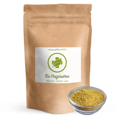 Bio Hagebuttenpulver | 300 g | naturrein | aus argentinischen Bio-Hagebutten