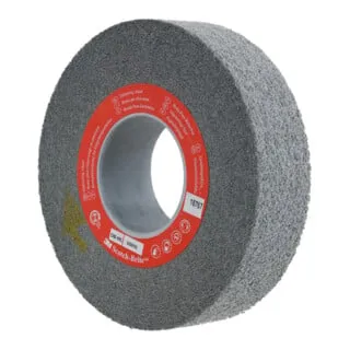 3M Scotch-Brite Kompakt-Entgratscheibe (SiC) 203x25 mm - Schleifscheiben für ein perfektes Finish ohne Werkstückveränderung. Ideal zum Entfernen von Graten und Verrunden von Kanten. Lange Standzeit und einfache Verwendung auf Schleifböcken.
