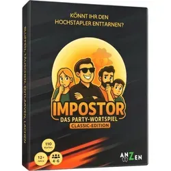 Anzen IMPOSTOR - Das Party-Wortspiel - Classic - Brettspiel für 4 Spieler, bei dem du clever Hinweise gibst und den IMPOSTOR entlarvst - ideal für lustige Spielabende mit Freunden!