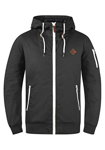 Solid SDTilly Herren Übergangsjacke mit Kapuze - Funktionsjacke aus nachhaltig produzierter Baumwolle, wasserabweisend und ideal für den Übergang, ausgestattet mit Reißverschlusstaschen und gefütterter Kapuze