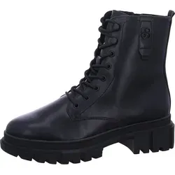 s.Oliver Damen Schnürboots 5-25214-41 Schwarz 40 - Langlebiges Lederimitat, bequeme Soft Foam Innensohle und praktischer Reißverschluss für schnelles An- und Ausziehen