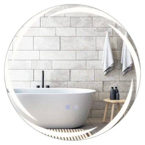 LED-Badezimmerspiegel Ø 60 cm, dimmbar, beschlagfrei