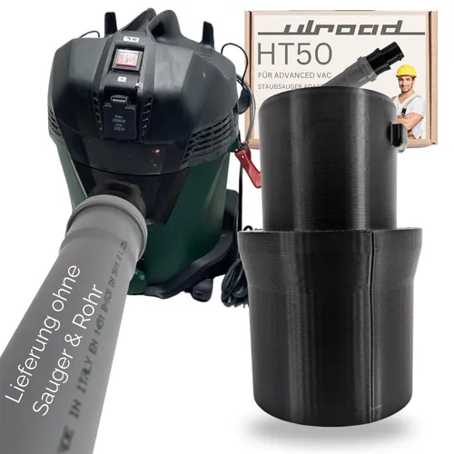 Staubsauger Adapter passend für Bosch AdvancedVAC HT50 DN50 50mm Rohr Anschluss