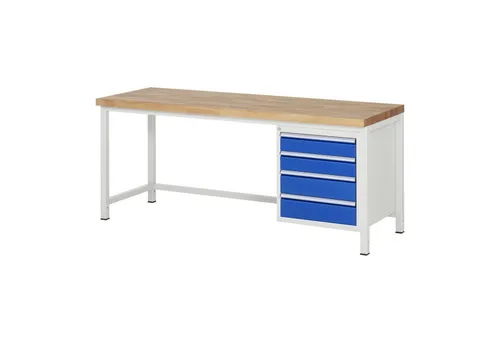 Rau Werkbank Modell 8162 – Robuste Werkbank in Blau - Hochwertige Werkbank (2000 x 700 x 840 mm) für vielseitige Anwendungen, ideal für den professionellen Einsatz und hohe Stabilität.