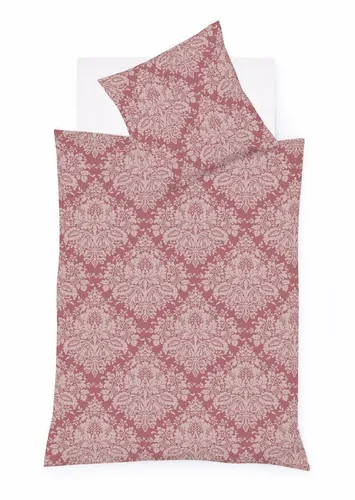 fleuresse Bettwäsche Lech Edelflanell 135x200 cm - Barock Rot - Bettwäsche-Sets aus 100% Baumwolle, kuschelig warm und hautsympathisch. Ideal für kalte Nächte, pflegeleicht und mit traumhaft weichem Flor für besten Schlafkomfort.