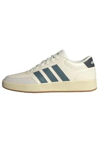 adidas Herren BREAKNET 3.0 Shoes, Off White/Preloved Teal/Legend Ivy, 48 EU