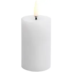 Uyuni LED Stumpenkerze 5x7,5cm melted nordic white