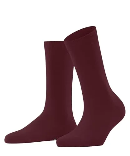 FALKE Damen Socken Family W So nachhaltige Baumwolle einfarbig 1 Paar, Rot Ruby 8830, 35-38