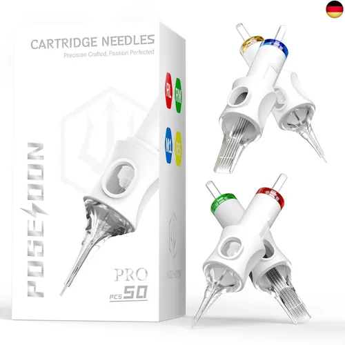 Professionelle Tattoo-Cartridge-Nadeln 50er-Pack | 10 Größen (Round Liner Shader