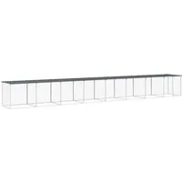 vidaXL Hühnerkäfig mit Dach Anthrazit 803x98x90 cm - Kleintier-Ställe: Robuster Hühnerkäfig aus verzinktem Stahl mit praktischem Dach, ideal zum Schutz und für die Bewegungsfreiheit deiner Hühner.