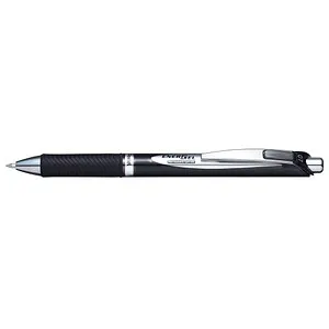 Pentel ENERGEL BLP77 Gelschreiber schwarz/silber 0,35 mm, Schreibfarbe: schwarz, 1 St.
