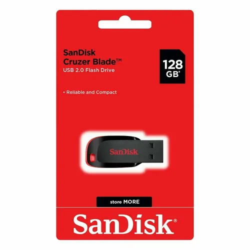 Sandisk Cruzer Blade 128GB USB 2.0 SDCZ50-128G-B35 USB Stick 128 GB NEU OVP