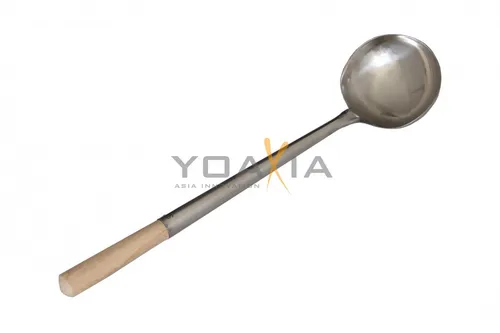 [ 43cm / S ] Wok-Kelle mit Holzgriff • Suppenkelle • Schöpflöffel • Schöpfkelle
