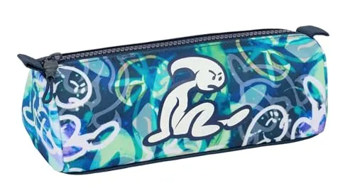 safta EL Kook Federmäppchen mit Reißverschluss und Fach, für Kinder, ideal für Kinder im Schulalter, bequem und vielseitig, Qualität und Widerstandsfähigkeit, 21 x 7 x 8 cm, Marineblau, M, Casual