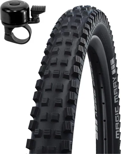 Schwalbe Magic Mary Performance Addix Fahrrad Reifen Schwarz 62-622 (29 x 2.40) inkl. Fahrradklingel 1 x