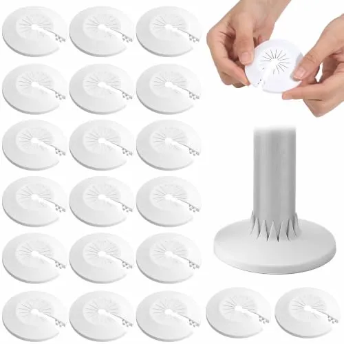 20Stück Heizungsrohr Rosette Polypropylen Heizungsrohre Abdeckung | Einzel Rosetten Rohrabdeckung Rohrverkleidung PVC für Wasserrohren Gasrohren 30-55mm Universal Weiß