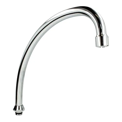tecuro HU-Auslauf für Niederdruck Stand- und Wandarmaturen Edelstahl verchromt - Länge 150 mm